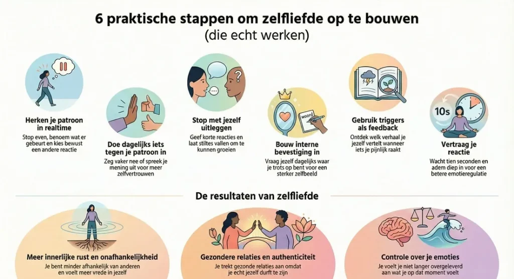 6 praktische stappen om je gebrek aan zelfliefde te herstellen.